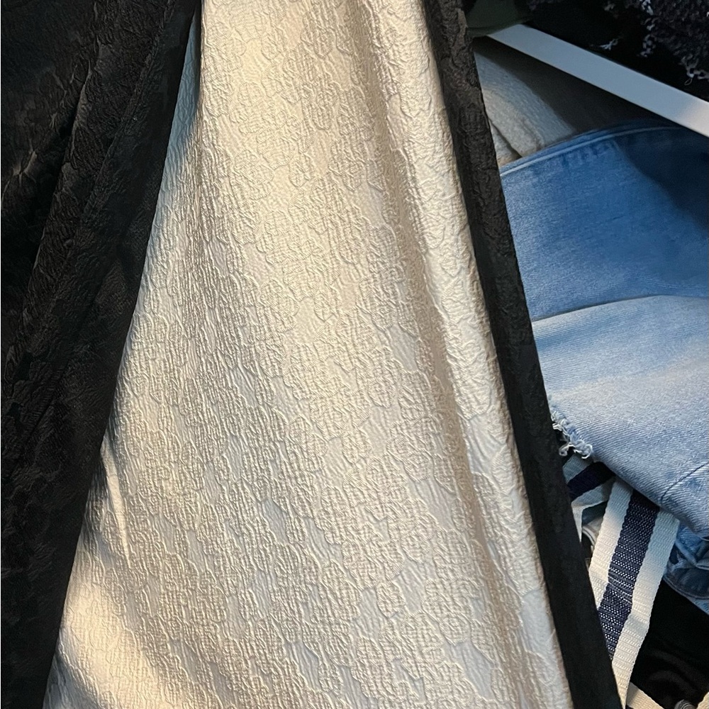 Kohl's Black and Cream Strapless Dress